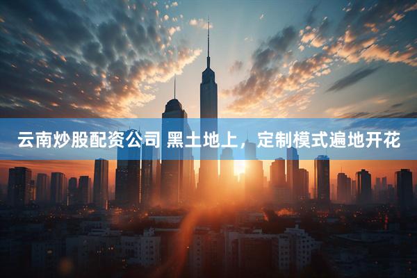 云南炒股配资公司 黑土地上，定制模式遍地开花
